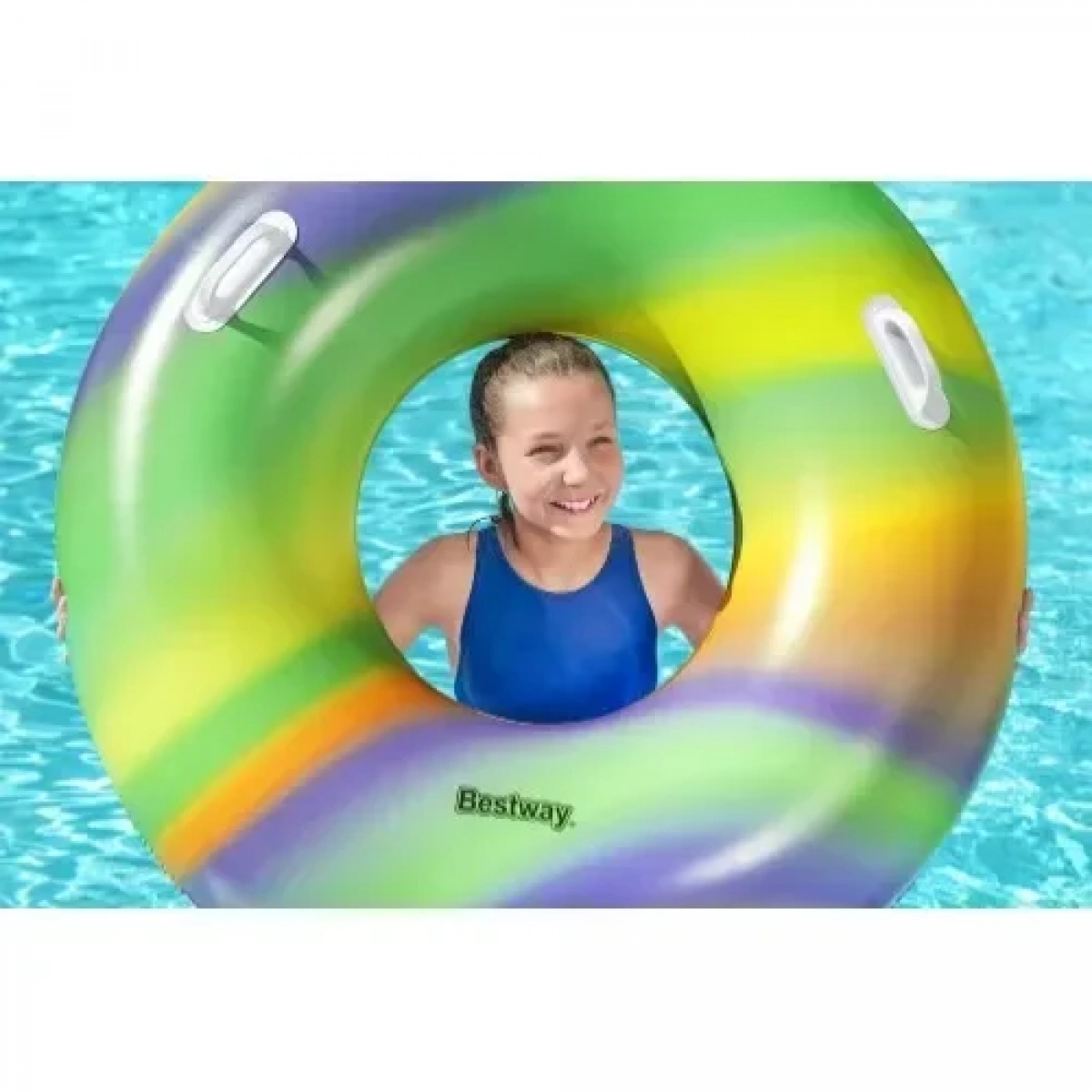 Φουσκωτή Σαμπρέλα Θαλάσσης με Λαβές 12+ 119 cm Rainbow Bestway 36352