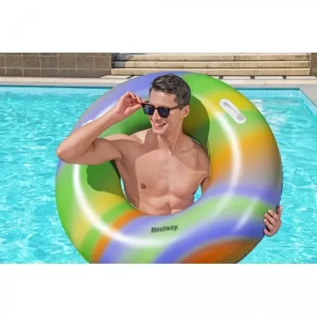 Φουσκωτή Σαμπρέλα Θαλάσσης με Λαβές 12+ 119 cm Rainbow Bestway 36352