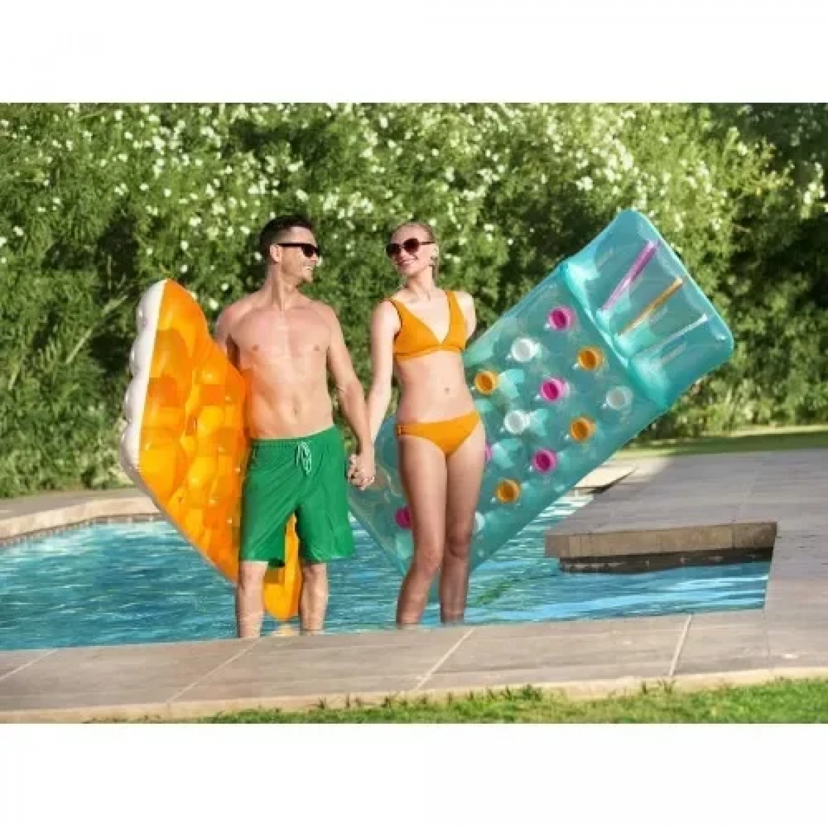 Φουσκωτό Στρώμα Θαλάσσης 188x71cm Μπλε Bestway 43014