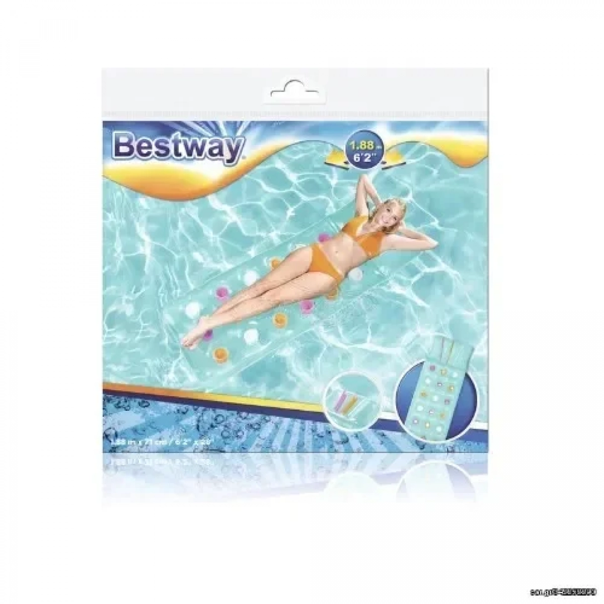 Φουσκωτό Στρώμα Θαλάσσης 188x71cm Μπλε Bestway 43014