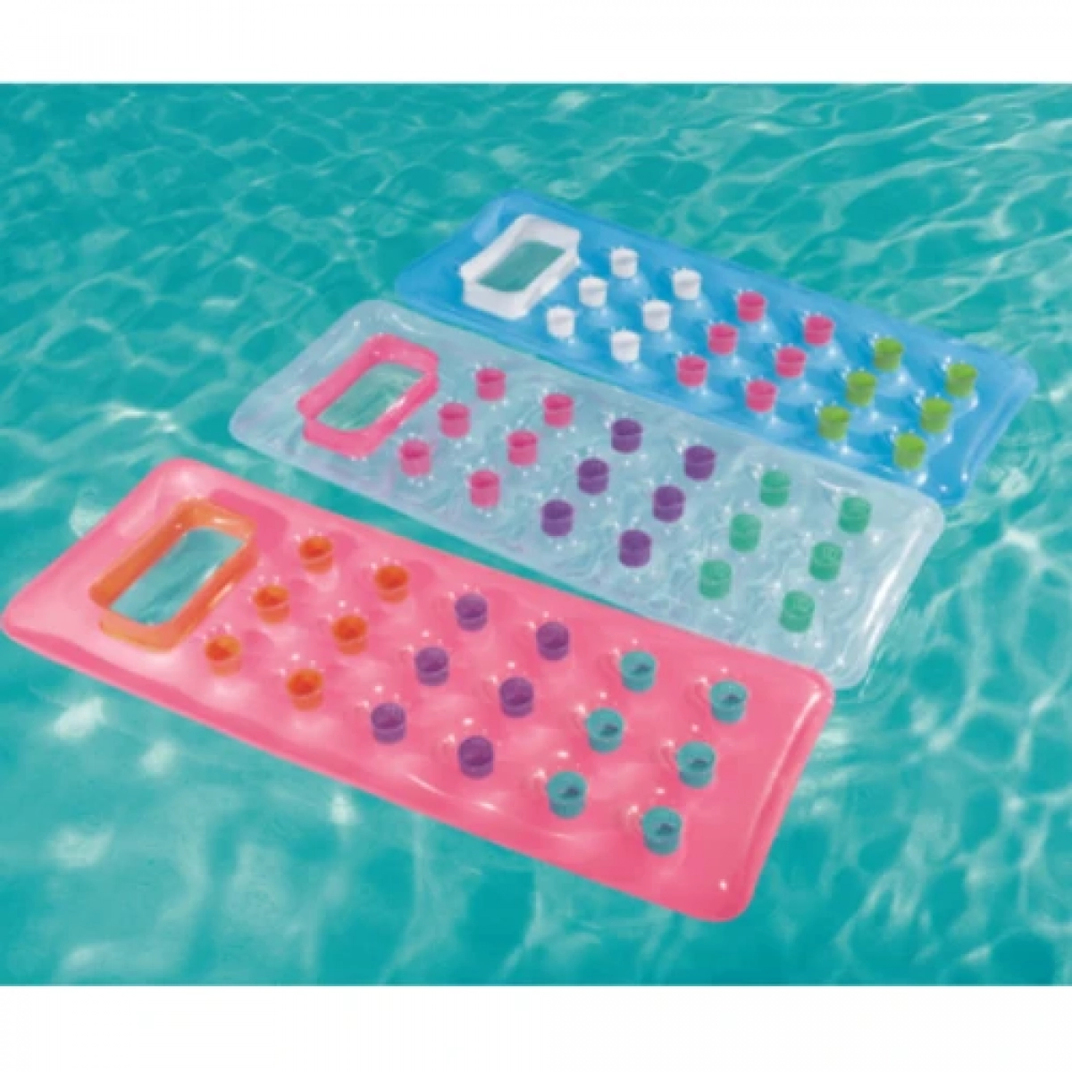Φουσκωτό Στρώμα Θαλάσσης Transparent Floating Mat 188cm Λευκό Bestway 43040