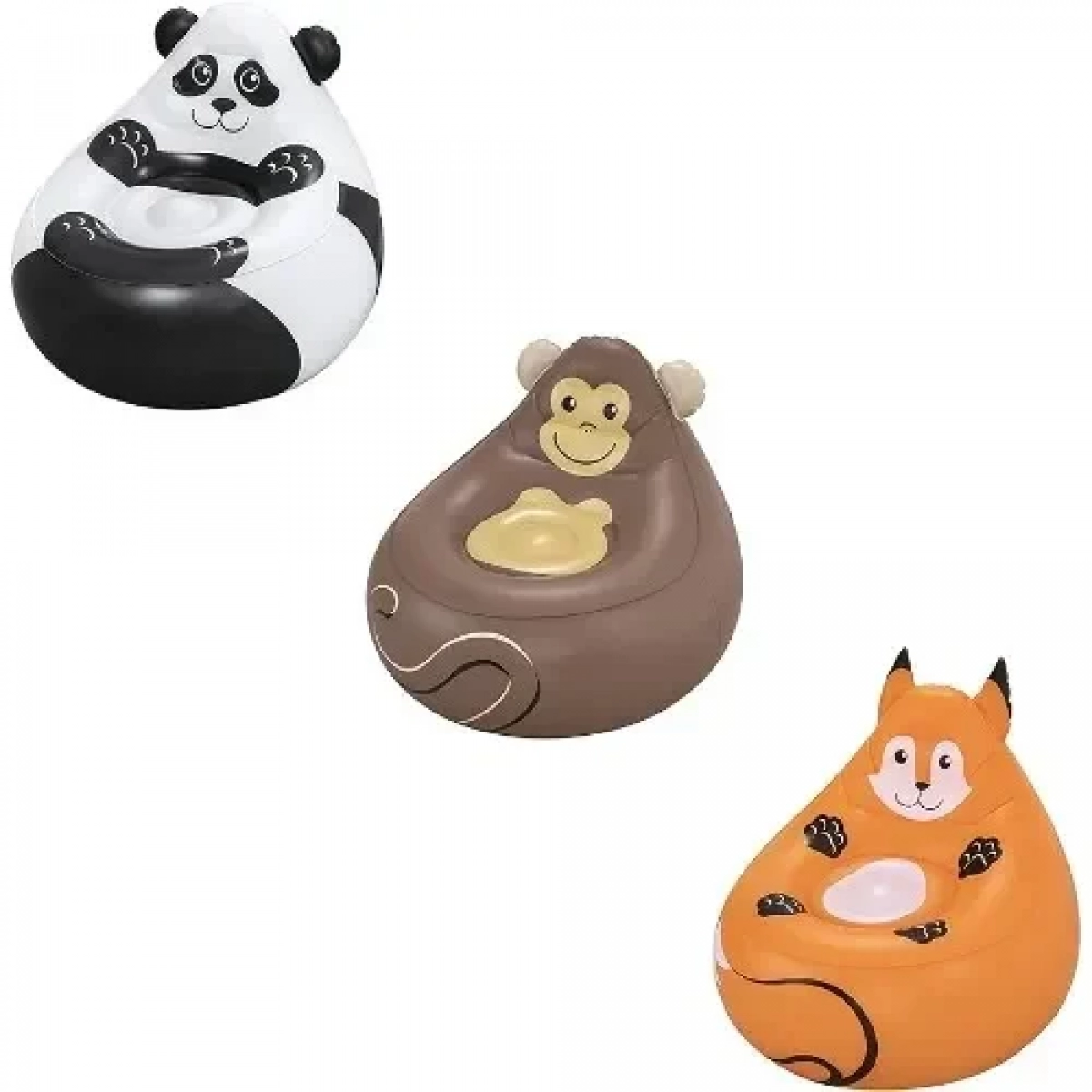 Παιδική Φουσκωτή Πολυθρόνα Panda 72x72x64 cm Bestway Cozy Critters 75116