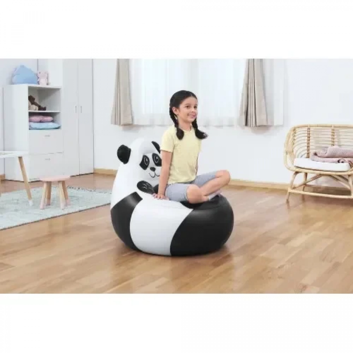 Παιδική Φουσκωτή Πολυθρόνα Panda 72x72x64 cm Bestway Cozy Critters 75116