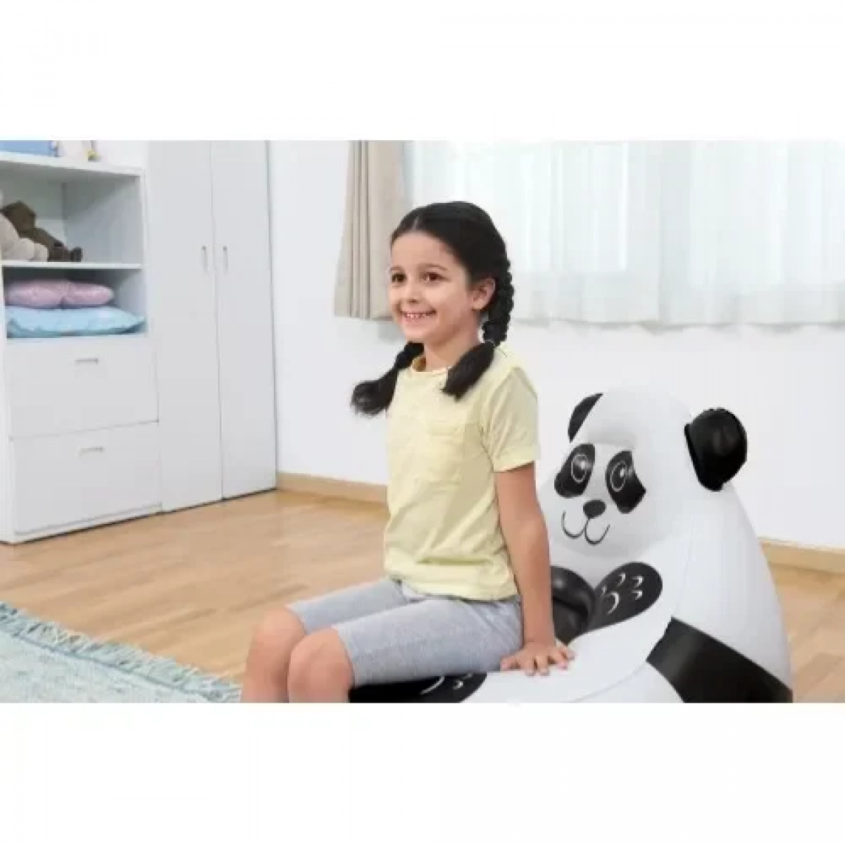Παιδική Φουσκωτή Πολυθρόνα Panda 72x72x64 cm Bestway Cozy Critters 75116
