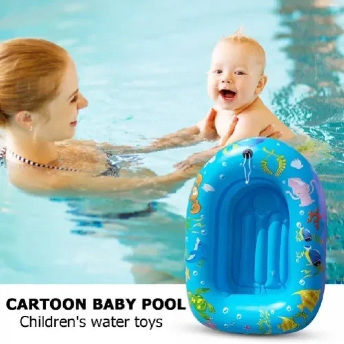 Βρεφική Φουσκωτή Βάρκα Baby Boat 110cm Μπλε 170218