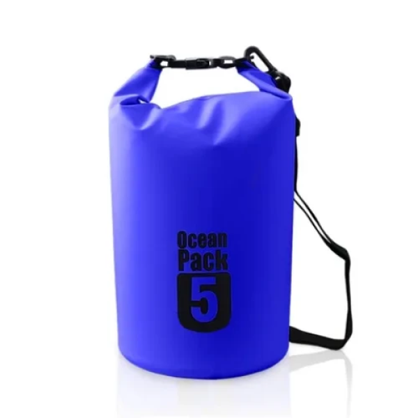 Αδιάβροχος Αεροστεγής Σάκος Ocean Pack 5L με Λουρί Ώμου που Επιπλέει στο Νερό 170230 - Μπλε