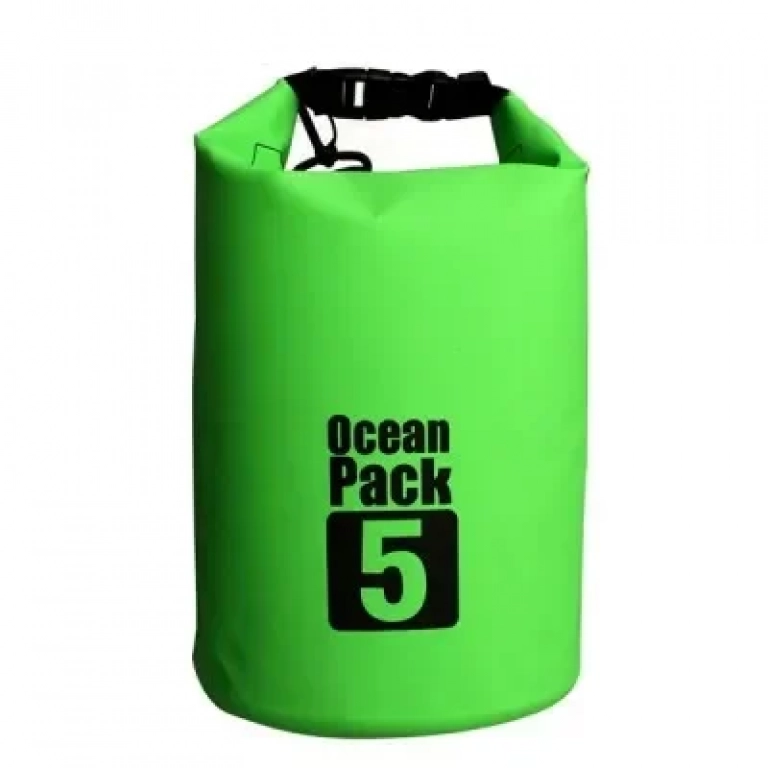 Αδιάβροχος Αεροστεγής Σάκος Ocean Pack 5L με Λουρί Ώμου που Επιπλέει στο Νερό 170230 - Πράσινο
