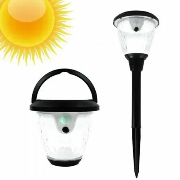 Ηλιακό φαναράκι/δάδα Led 30W με ανίχνευση κίνησης GDPLUS GD-2203-D μαύρο