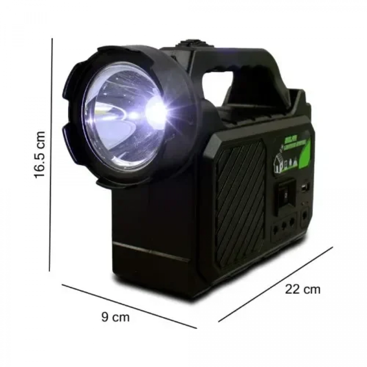 Φορητό Ηλιακό Σύστημα Φωτισμού με 3 LED Λάμπες & Φακό - Power Bank Φορτιστή Μπαταρίας 5500mAh GD-P30
