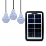 Φορητό Ηλιακό Σύστημα Φωτισμού με 3 LED Λάμπες & Φακό - Power Bank Φορτιστή Μπαταρίας 5500mAh GD-P30