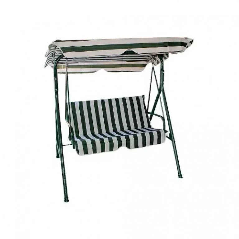 Κούνια Κήπου με Βάση 2 Θέσεων Υφασμάτινη Πράσινη 138x110x153cm JGX-211