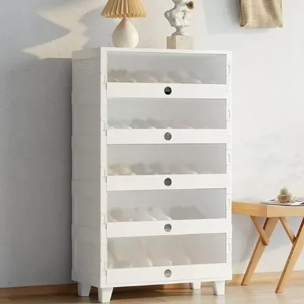 Παπουτσοθήκη 5 επιπέδων 69 x 34 x 117 cm Λευκή 303824