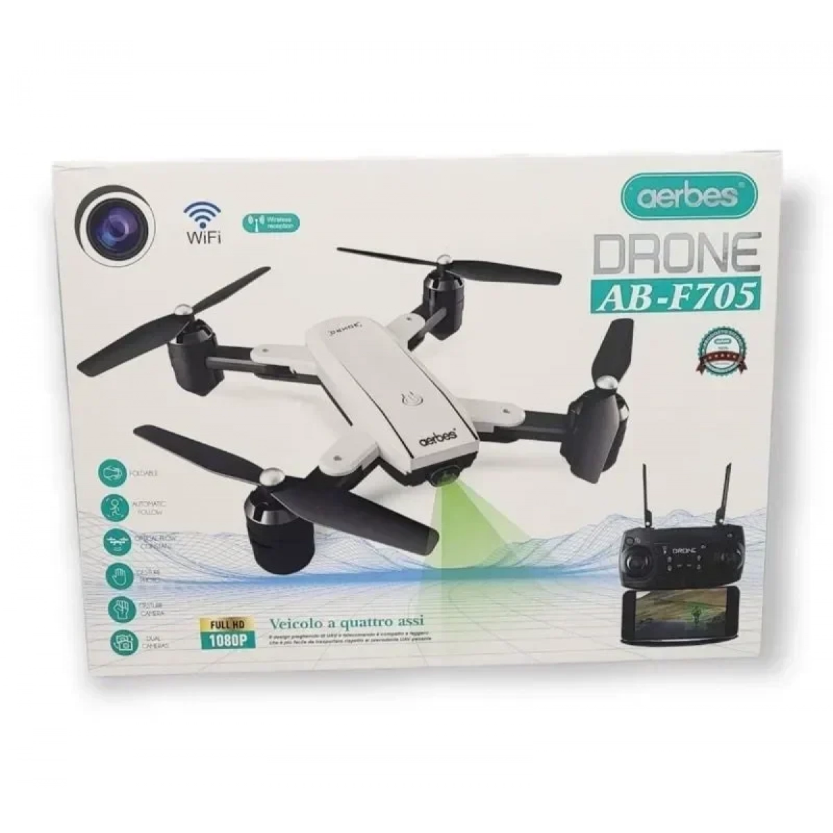 Aerbes AB-F705 Drone Full HD 1080P Wi-Fi και ΔΩΡΟ η λαμπάδα - Image 3