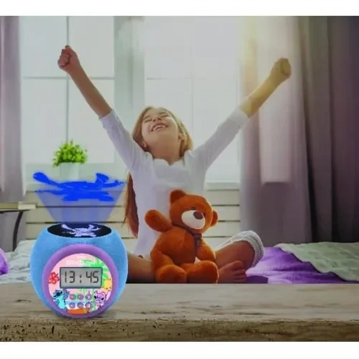 Ψηφιακό Ρολόι Επιτραπέζιο με Ξυπνητήρι Stitch Projector Lexibook RL977D