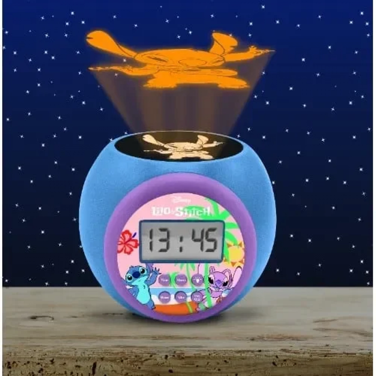 Ψηφιακό Ρολόι Επιτραπέζιο με Ξυπνητήρι Stitch Projector Lexibook RL977D