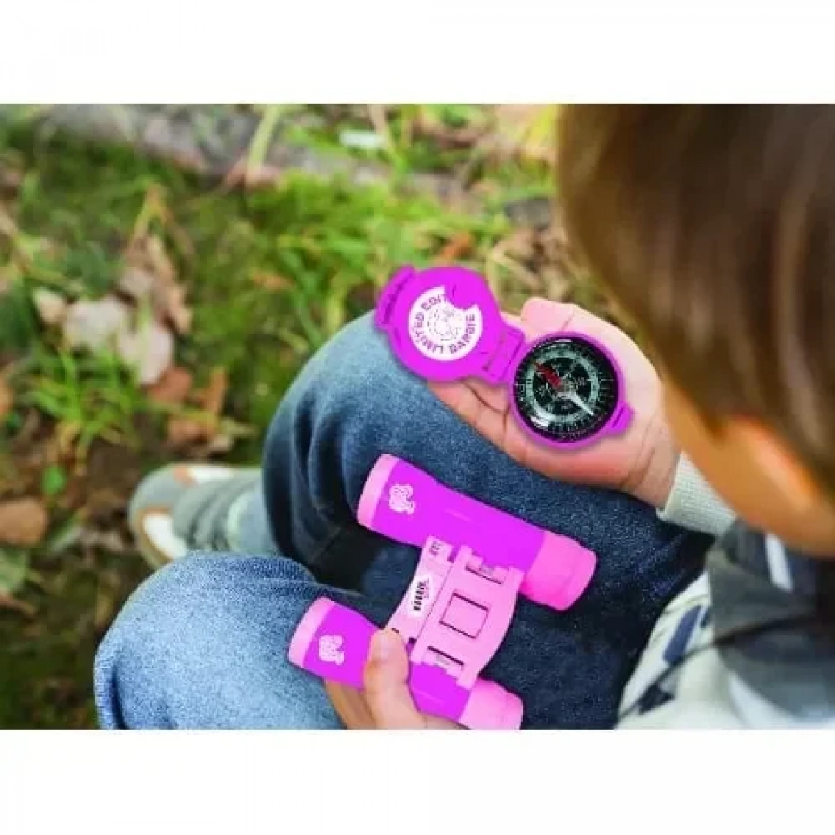 Lexibook Σετ Περιπέτειας Barbie με Walkie Talkies Εμβέλειας έως 120m, Κιάλια, Φακό & Πυξίδα RPTW12BB