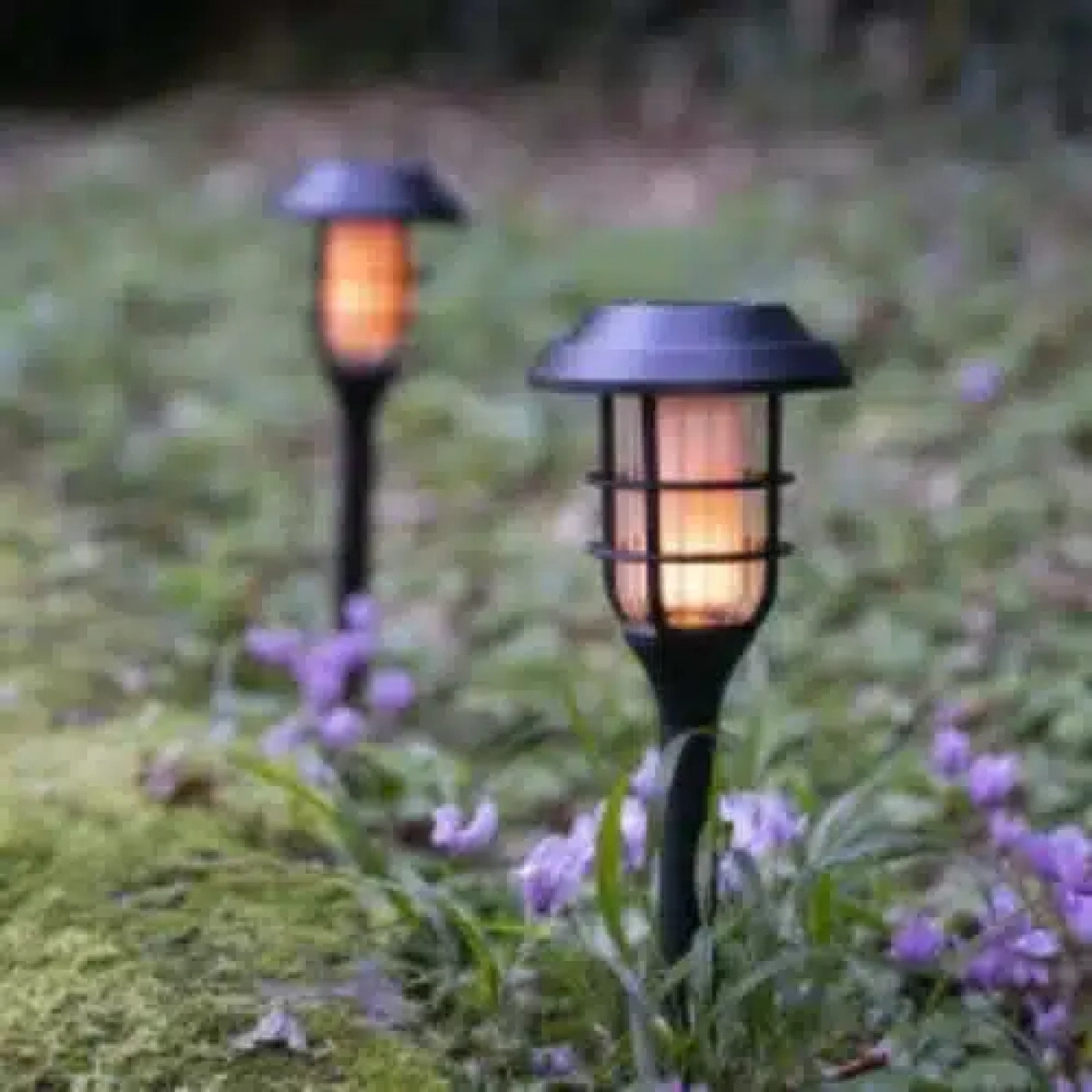 Ηλιακό Διακοσμητικό Φωτιστικό Κήπου LED "Ring" 12x42 cm σε Μαύρο Χρώμα Ε-1011