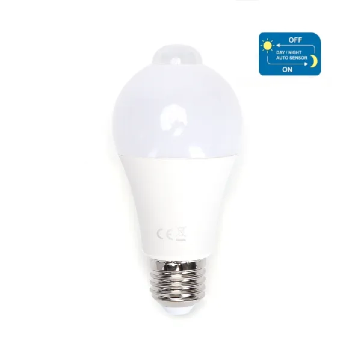 Λάμπα LED με αισθητήρα υπερύθρων A60 E27 12W 3000Κ Θερμό Λευκό Aigostar