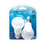 Λάμπες LED Σετ 2 τμχ A60 E27 6W 6400Κ Ψυχρό Λευκό Aigostar
