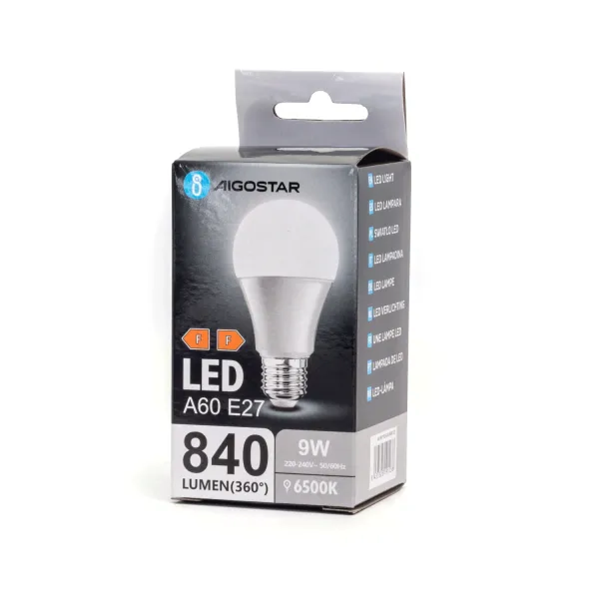 Λάμπα LED A60 E27 9W 6500Κ Ψυχρό Λευκό Aigostar