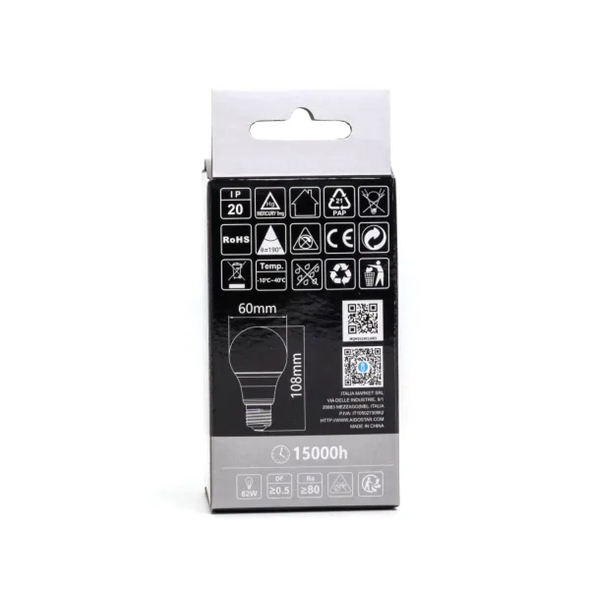 Λάμπα LED A60 E27 9W 6500Κ Ψυχρό Λευκό Aigostar