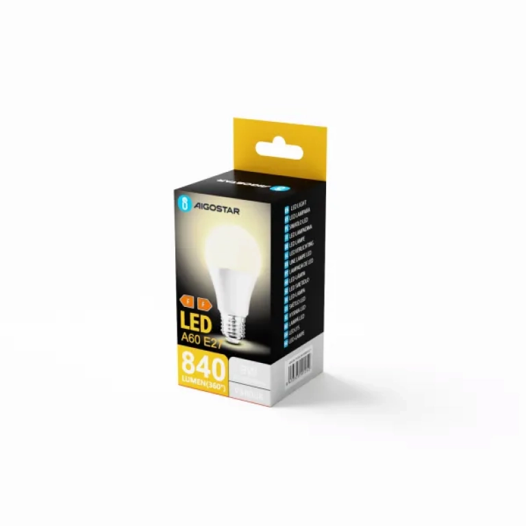 Λάμπα LED A60 E27 9W 3000Κ Θερμό Λευκό Aigostar