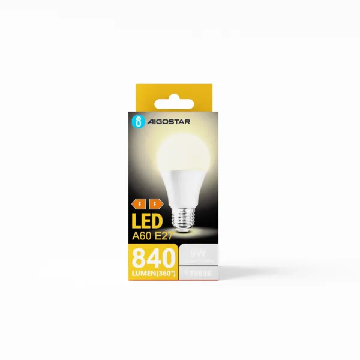 Λάμπα LED A60 E27 9W 3000Κ Θερμό Λευκό Aigostar