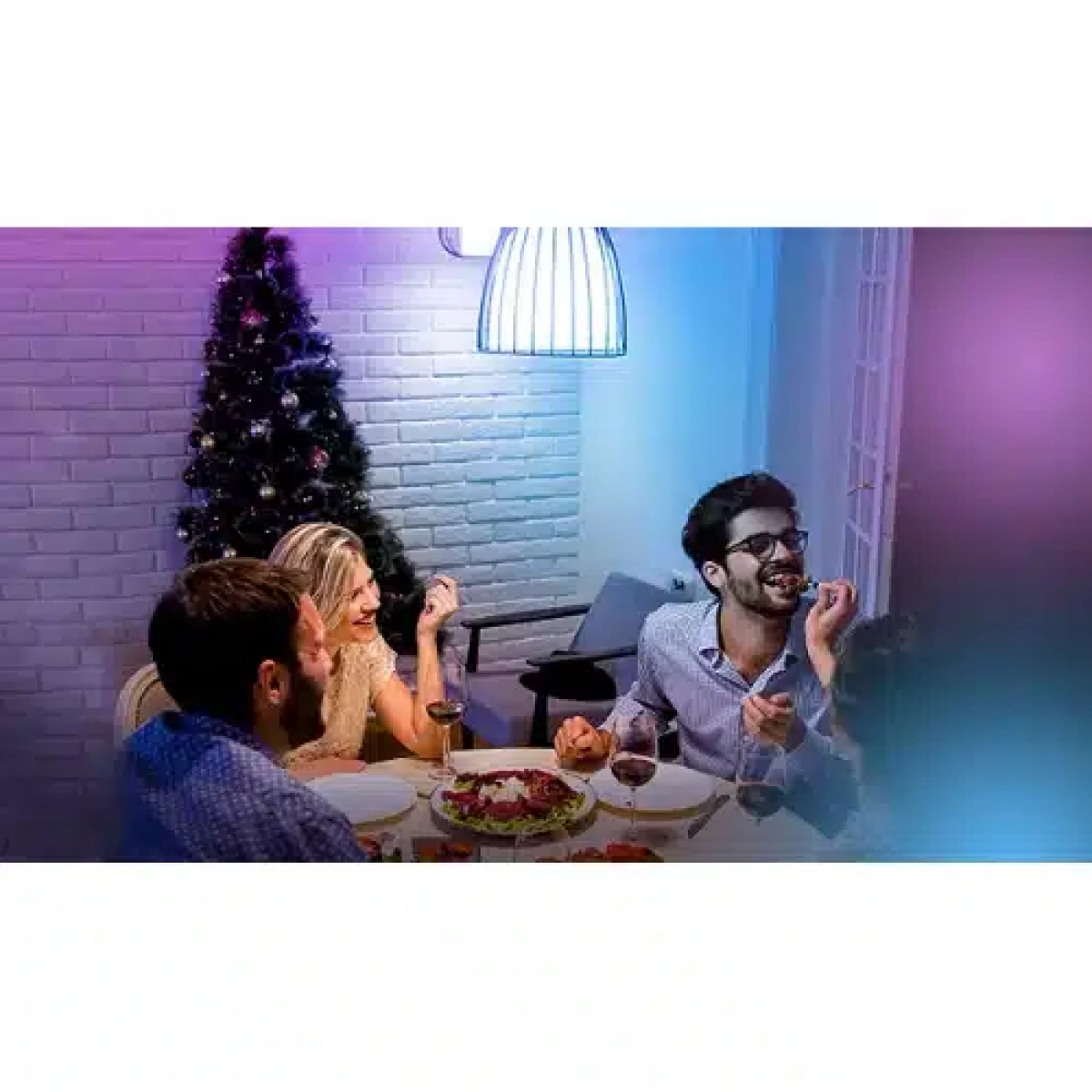 Ρυθμιζόμενη Λάμπα LED A60 E27 8W RGB+W με τηλεχειριστήριο ρύθμισης έντασης & αλλαγής 16 χρωμάτων Aigostar