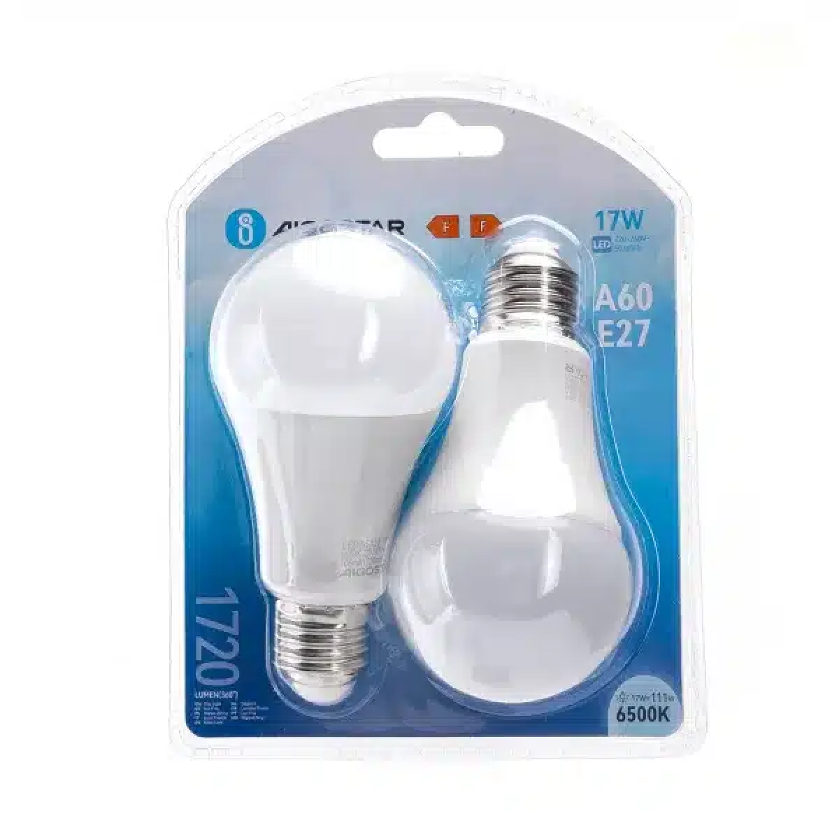 Λάμπες LED Σετ 2 τμχ A60 E27 17W 6500Κ Ψυχρό Λευκό Aigostar