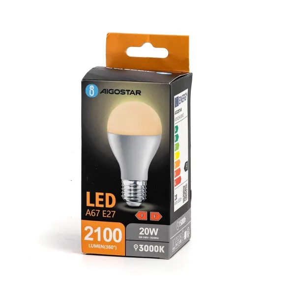 Λάμπα LED A67 E27 20W 3000Κ Θερμό Λευκό Aigostar