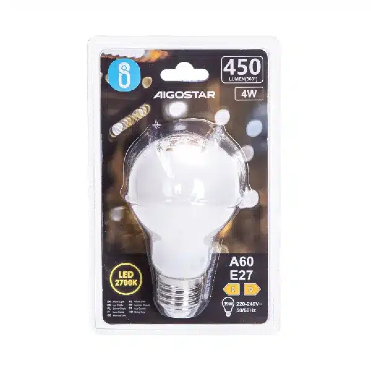 Λάμπα LED Νήματος Milky White A60 E27 4W 2700K Θερμό Λευκό Aigostar