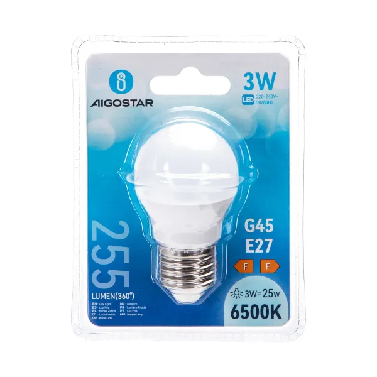 Λάμπα LED G45 E27 3W 6500K Aigostar