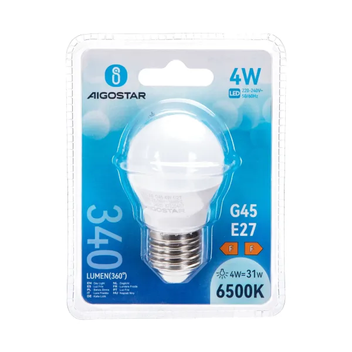 Λάμπα LED G45 E27 4W 6400K Aigostar