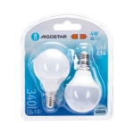 Λάμπες LED Σετ 2 τμχ G45 E14 4W 6500K Aigostar