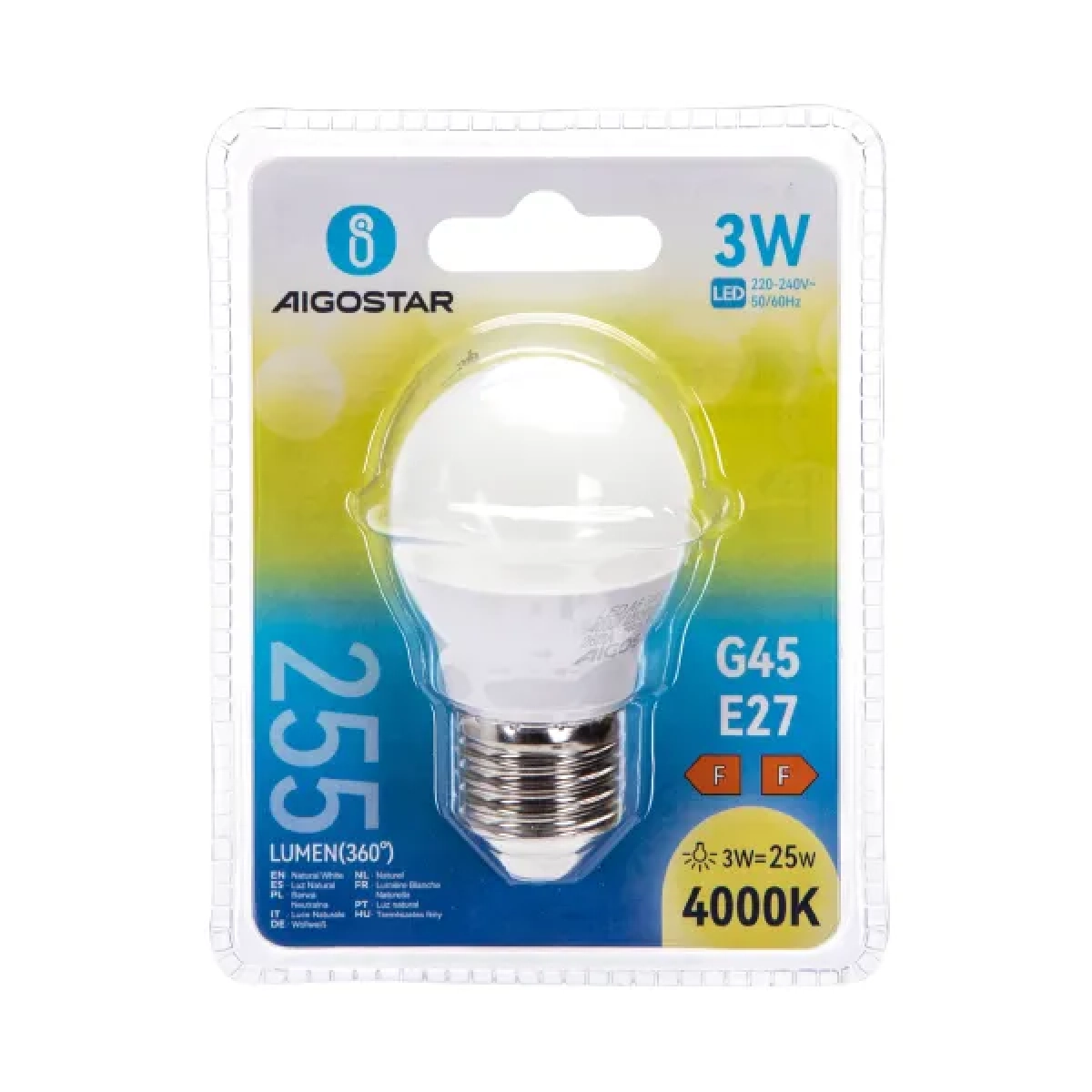 Λάμπα LED G45 E27 3W 4000K Aigostar