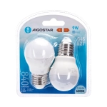 Λάμπες LED Σετ 2 τμχ G45 E27 9W 6500K Aigostar