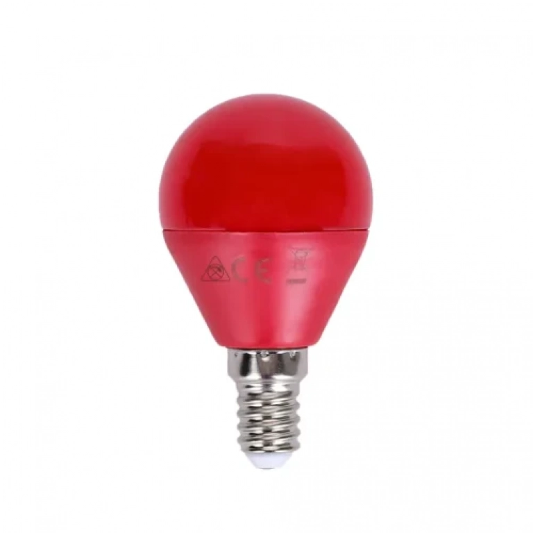 Λάμπα LED G45 E14 4W σε Κόκκινο Χρώμα Aigostar