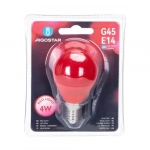 Λάμπα LED G45 E14 4W σε Κόκκινο Χρώμα Aigostar