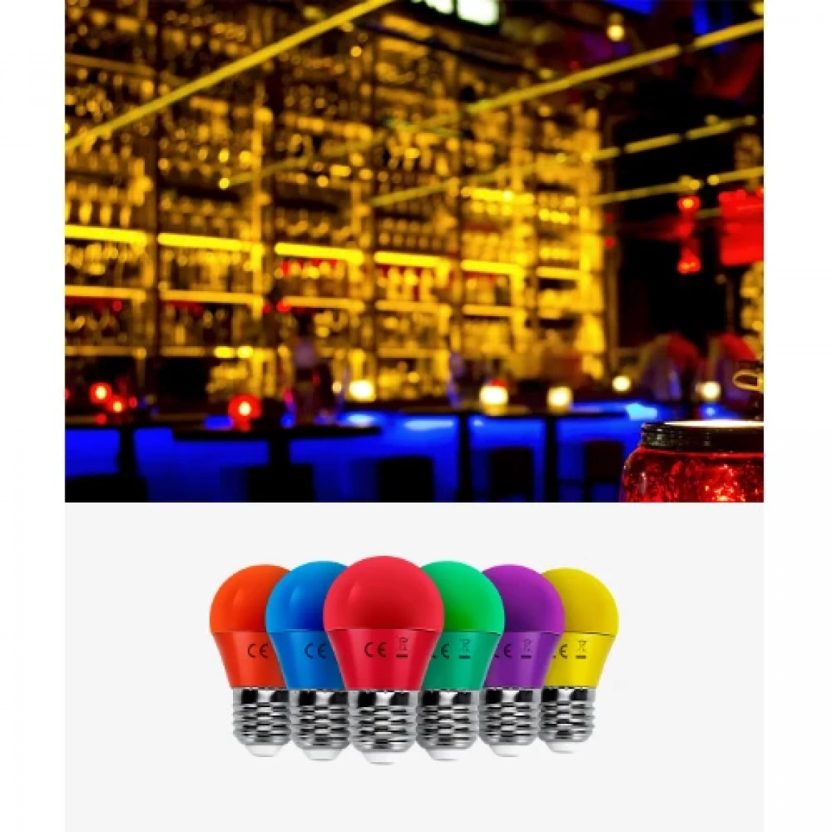 Λάμπα LED G45 E14 4W σε Μωβ Χρώμα Aigostar