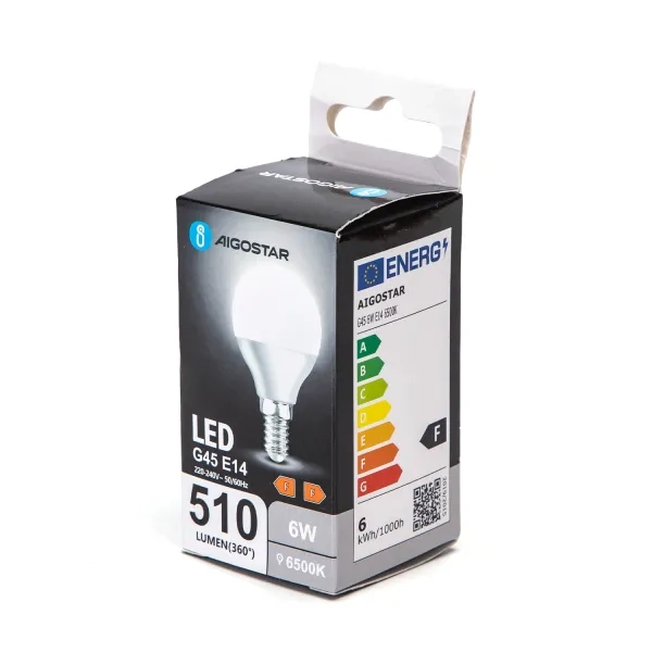 Λάμπα LED G45 E14 6W 6500K Aigostar
