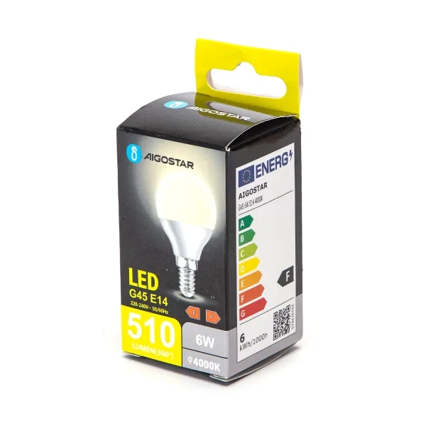 Λάμπα LED G45 E14 6W 4000K Aigostar