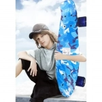Παιδικό Skateboard 56x15cm με Σχέδιο Μπλε Παραλλαγή 15409