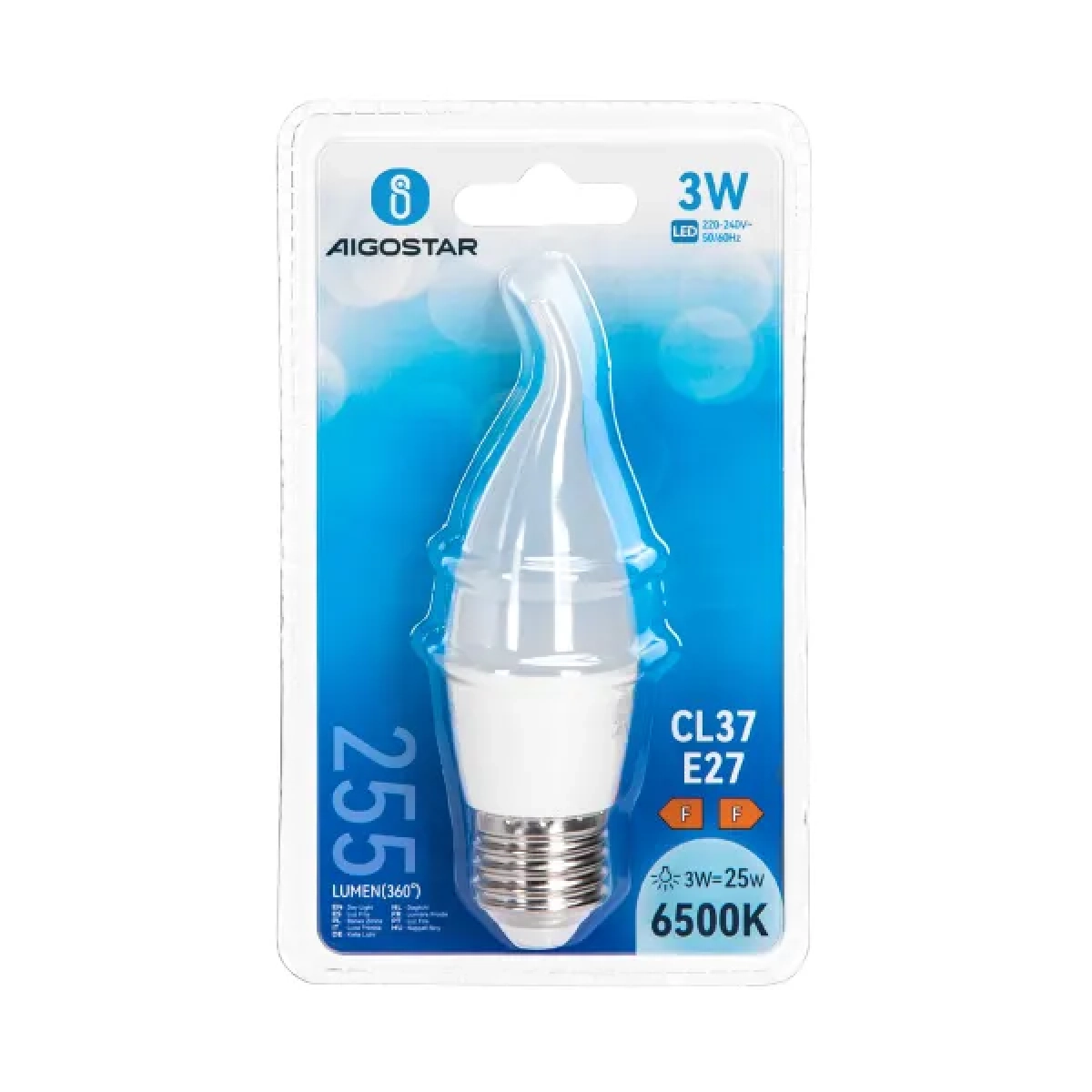 Λάμπα LED CL37 E27 3W 6500K Aigostar