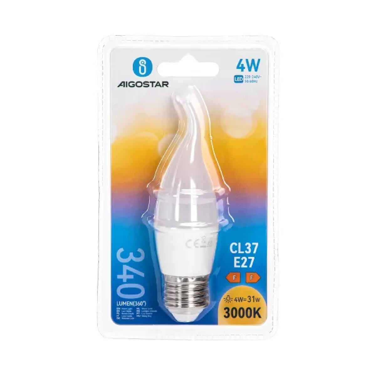 Λάμπα LED CL37 E27 4W 3000K Aigostar