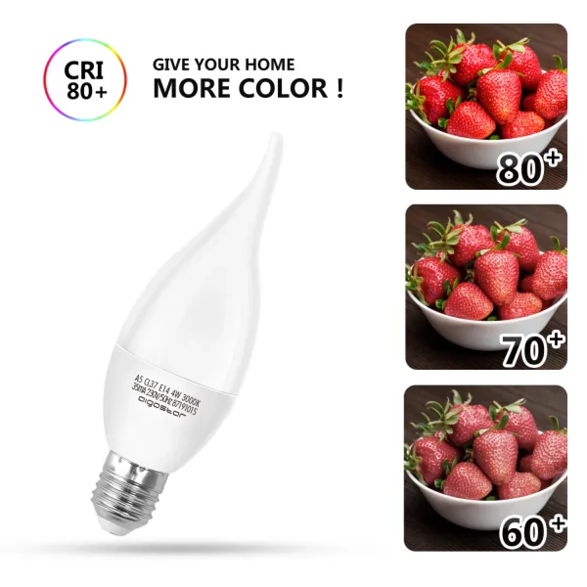 Λάμπα LED CL37 E14 4W 3000K Aigostar