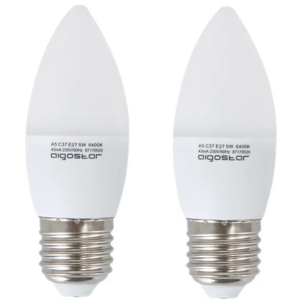 Λάμπες LED 2τμχ C37 E27 3W 6500K Aigostar