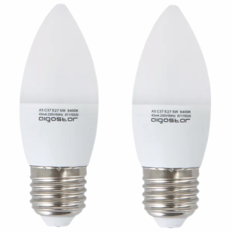 Λάμπες LED 2τμχ C37 E27 3W 6500K Aigostar