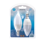Λάμπες LED 2τμχ C37 E14 6W 6500K Aigostar
