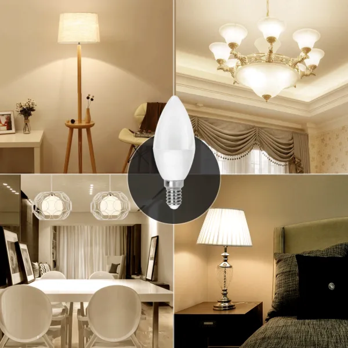 Λάμπες LED 2τμχ C37 E14 6W 4000K Aigostar
