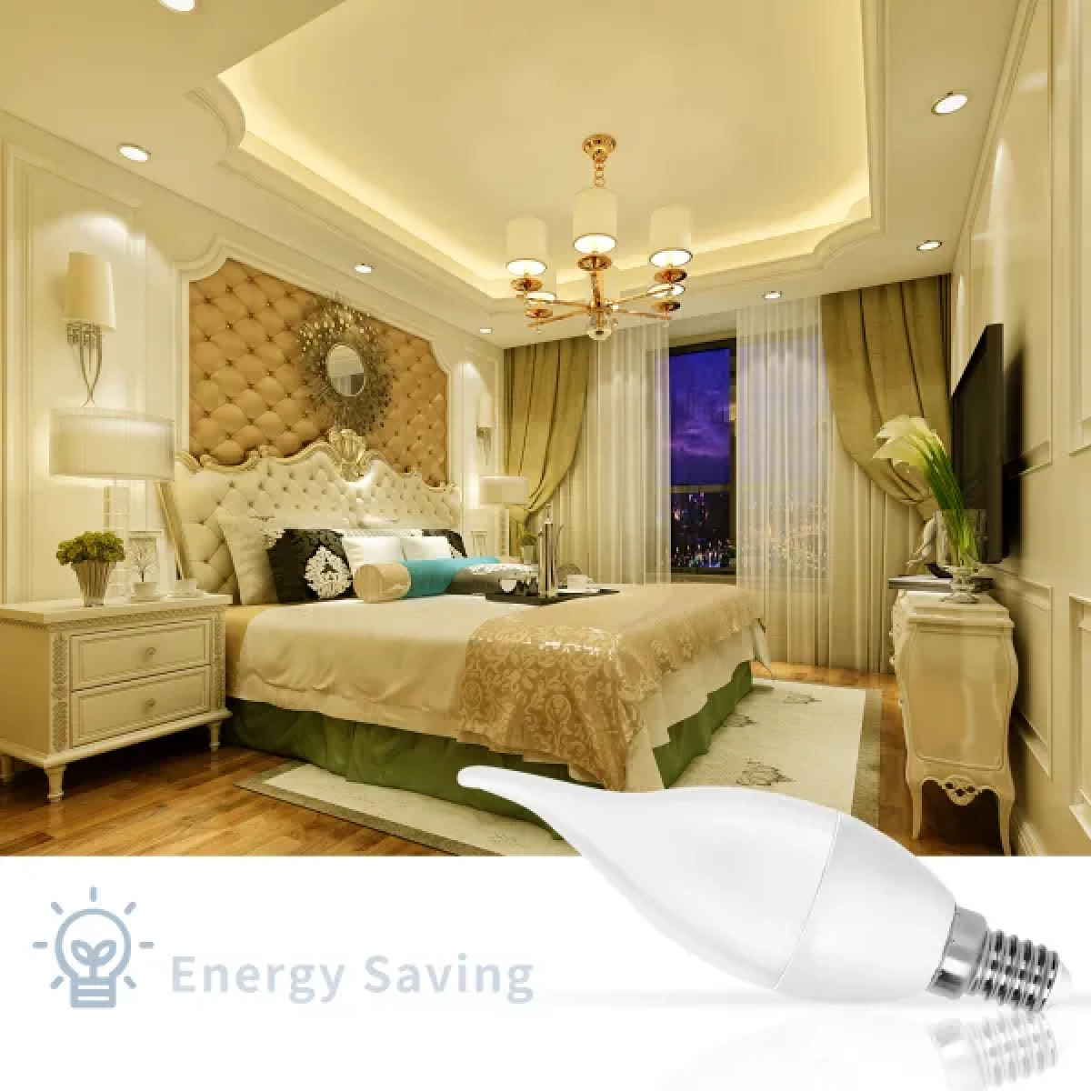 Λάμπα LED Wind Blow CL37 E14 6W 3000K Aigostar